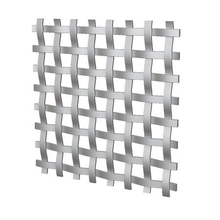 Designs Of Distinction .375in Flat Single Square Decorative Grille - Satin Nickel, 24in W x 72in L Sheet 01SQ2472286SSN1
